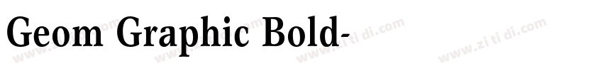 Geom Graphic Bold字体转换